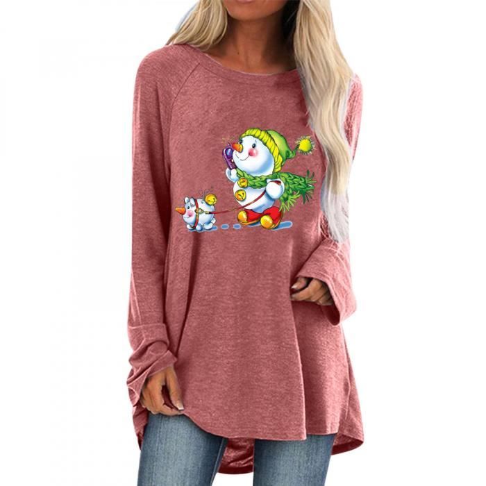 Sweat-shirt Femme à Col Rond - Manches Longues, Version Ample, Avec Fermeture Éclair - Polyester Décontracté - 7