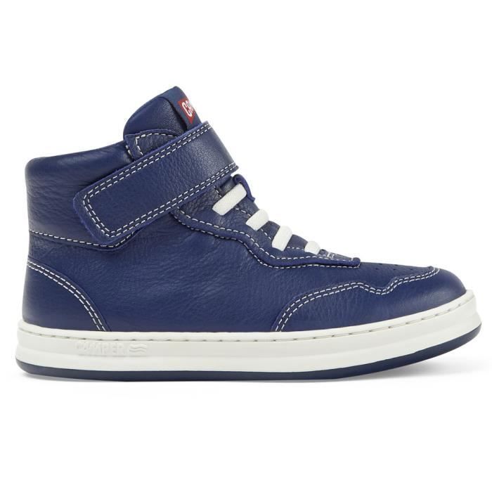 Camper CAMPER Runner Four Baskets bébé cuir bleu - Fermeture scratch semelle OrthoLite amovible - Taille 25
