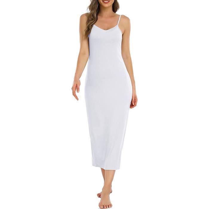 Fond de robe longue blanche top