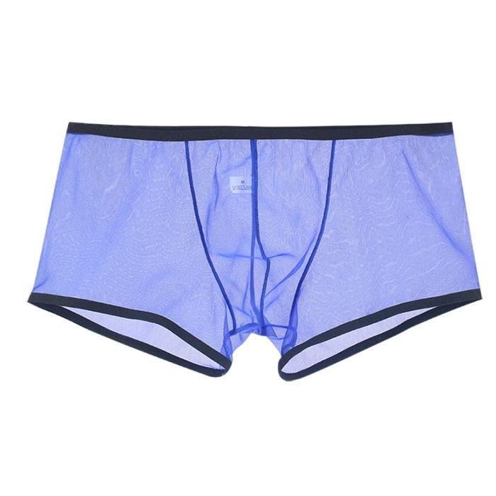 Boxer shorty Boxer transparent en maille ultra fine pour homme sous vetement sexy slip masculin lingerie gay 7.0 Blue D58338 Blanc Cdiscount Pret a Porter