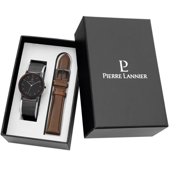 Montre Homme PIERRE LANNIER en Acier Gris et Céramique Grise - 243D439 -  Cleor