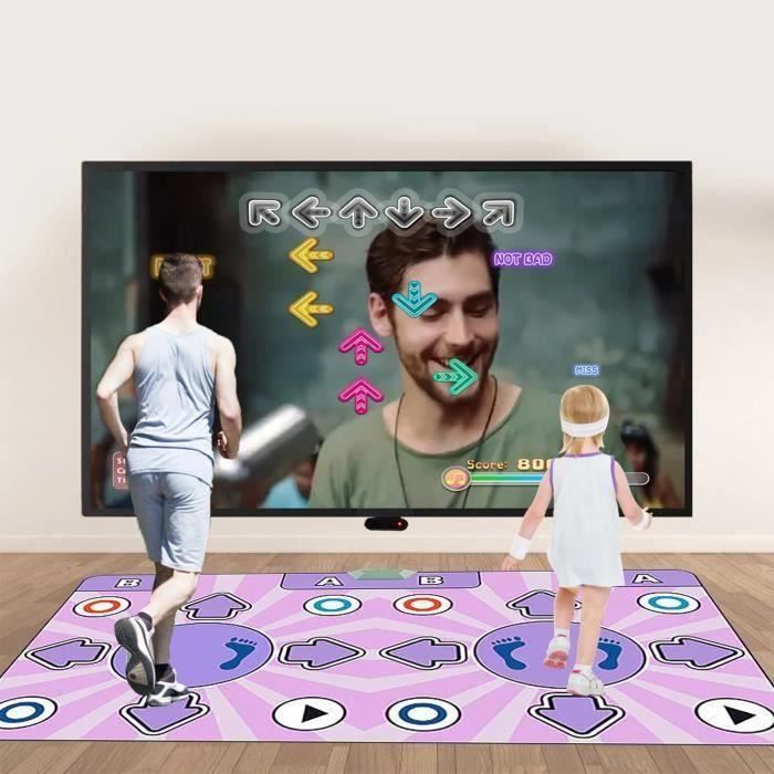 Tapis De Danse électronique LED – 2 Joueurs – 100 Chansons – 3 Modes – Connexion TV Et PC – Tapis Interactif Pour Enfants De 3 Ans Et Plus