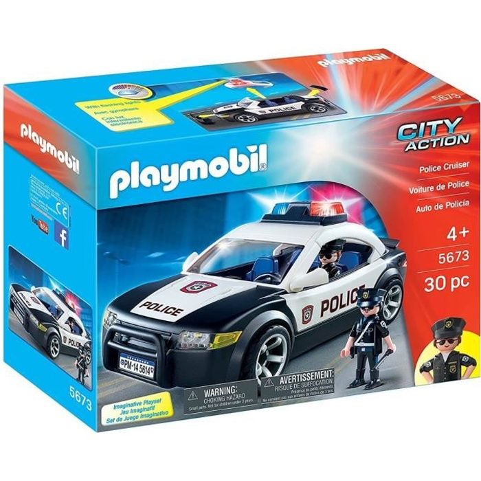 playmobil city action voiture police