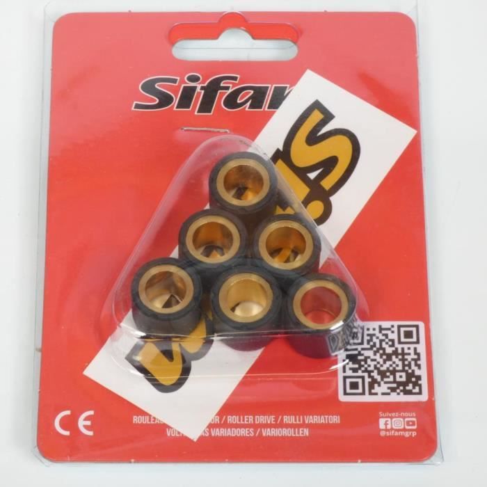 KIT GALETS+GUIDE MALOSSI 16x13mm 1,9Grs VARIO MULTIVAR SCOOTERS PEUGEOT PIAGGIO