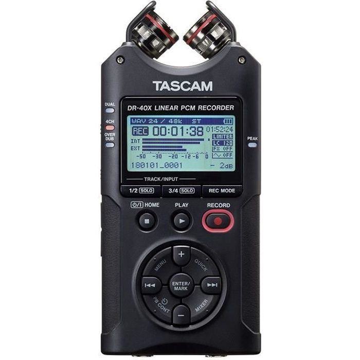 Tascam DR-40X Enregistreur audio portable 4 pistes