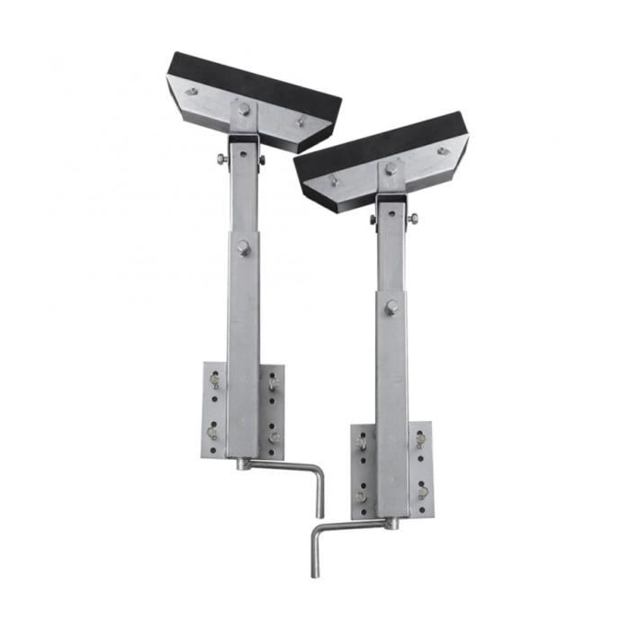Shall Lot De 2 Supports à Rouleaux Pliants Robustes - 113,4 Kg Par Support, Hauteur Réglable 70-109 Cm - Parfait Pour Scie à Table Et Travail Du Bois