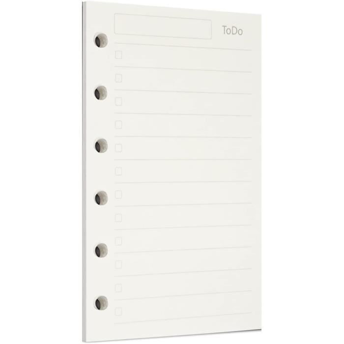 Zelten Recharge De Papier Perforé Pour Reliure À 6 Trous - Journal