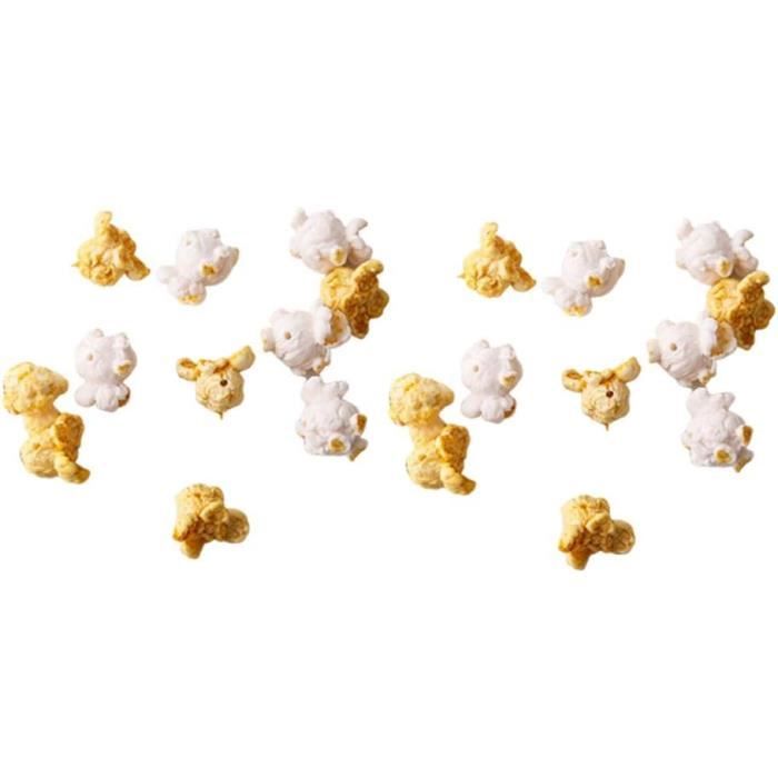 EXCEART Lot De 20 Popcorn Artificiels En Résine Pour Décoration De Pop-corn - Guirlande De Pop-corn - Modèle Pour Publicité Et Photo - Pour Boucles D' Oreilles Et Bracelets - Couleurs Mélangées