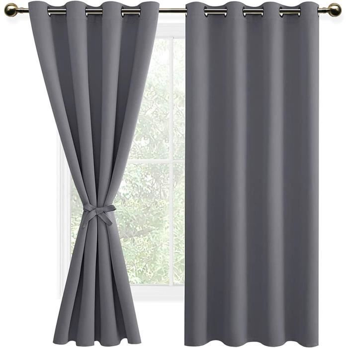 Rideaux Occultants Vintage Pivoine – 2 Panneaux 75x166cm, œillets, Isolation Thermique, Pour Salon Ou Chambre