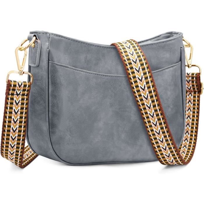 Sac Shopping Femme Blanc – Bandoulière Légère, Maille Polyester, Taille Moyenne, Anse Noire