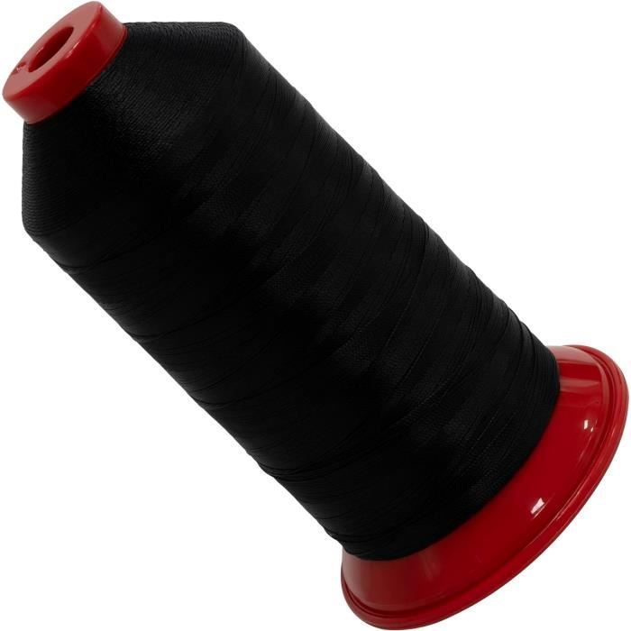 Lot De 10 Bobines Fil à Coudre Polyester Noir - 50m Chacune - Pour Machine Et Couture Main