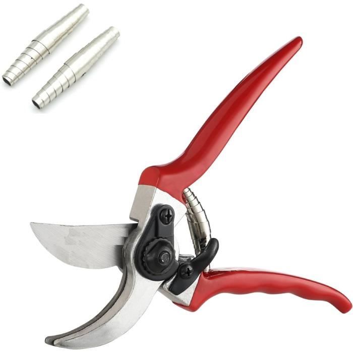 Sécateur Traditionnel 9'' Lames Courbes Acier Forgé