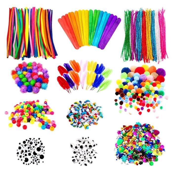 200 Pièces De Nettoyeurs De Tuyaux (chenilles Colorées) – Fournitures Artisanales Pour Créations Multicolores
