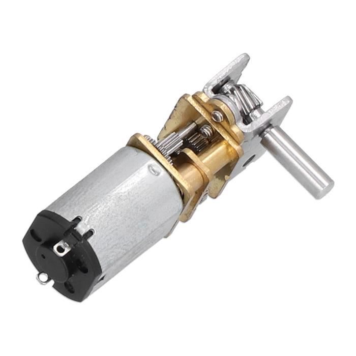 Moteur Réducteur 12V DC à Engrenages Métalliques - Vitesses 2 à 100 RPM - Couple élevé - Pour Automatismes
