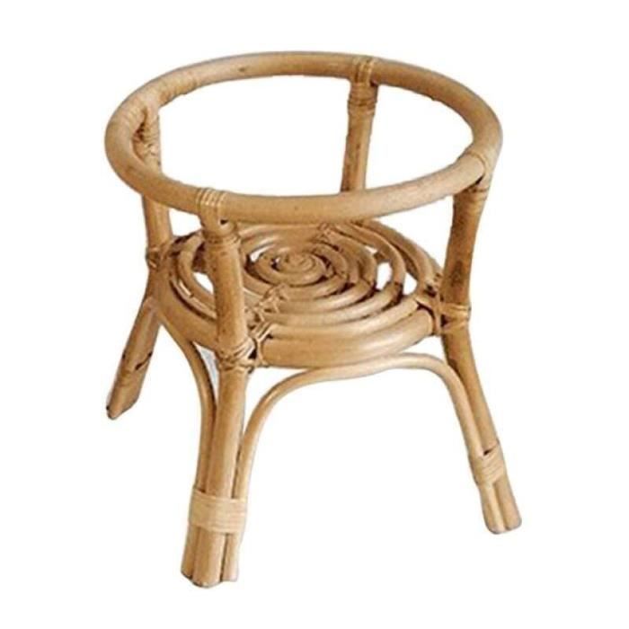 Support Pour Plantes En Rotin Tressé – Pieds En Bois – Déco Intérieur Élégant