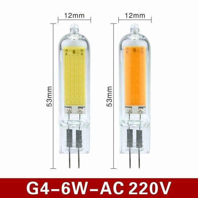 Ampoule,G4 6W 220VOuiCold WhiteAmpoule LED G4 G9 en verre, 10