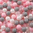 Selonis Tente 105X90cm-100 Balles Plastiques Château Piscine À Balles Pour Enfants, Rose: Perle-Gris-Transparent-Rose Poudré-1