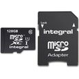 INTEGRAL MicroSDXC 128 Go Carte Mémoire CL10 UHS 1 U1 90 MB-S + Adaptateur SD-1