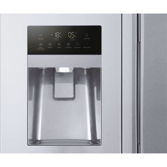 Réfrigérateur américain HAIER HSR3918FIPG 2 portes Distributeur d’eau, glaçons, glace