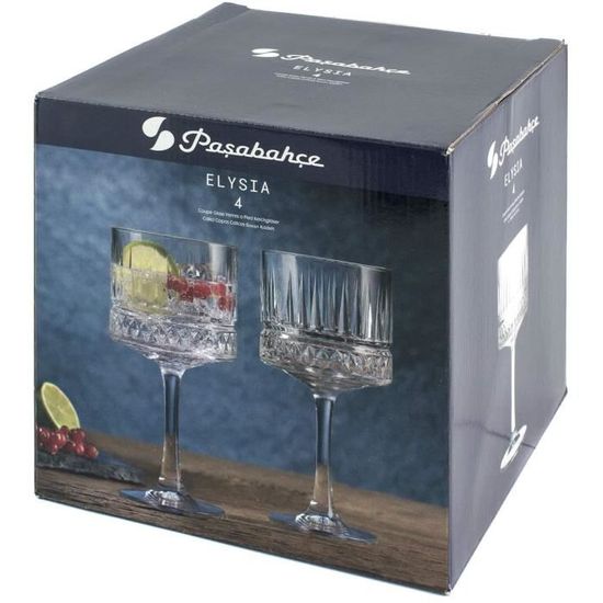 Verres à Cocktail Pasabahce Elysia - Lot De 6 Verres Transparents 50cl - Lave-vaisselle