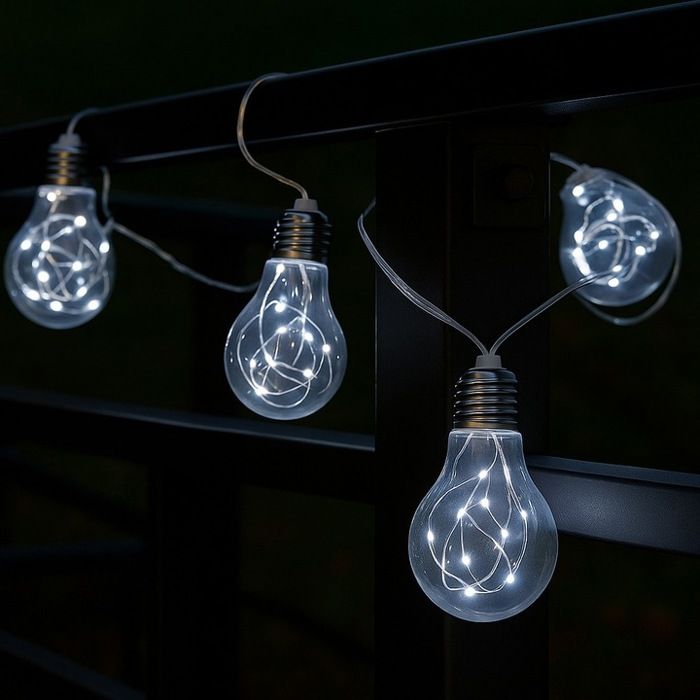 Guirlande Lumineuse Solaire 10 M - Télécommande, 5 Modes, IP44 - Chargement USB/solaire - Pour Camping, Jardin, Fêtes
