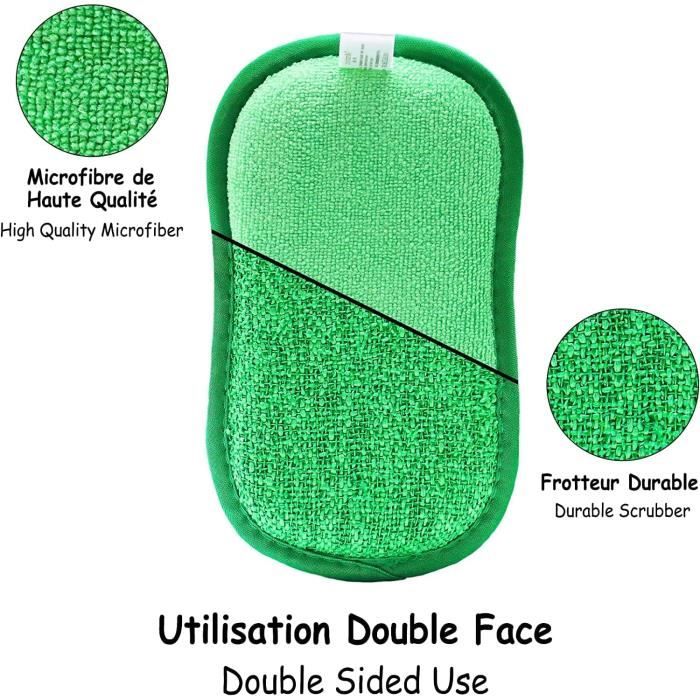 L'éponge lavable et durable verte (x2)