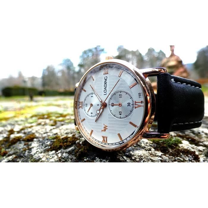 Montre Homme Minimaliste Montre Quartz Avec Bracelet En Cuir