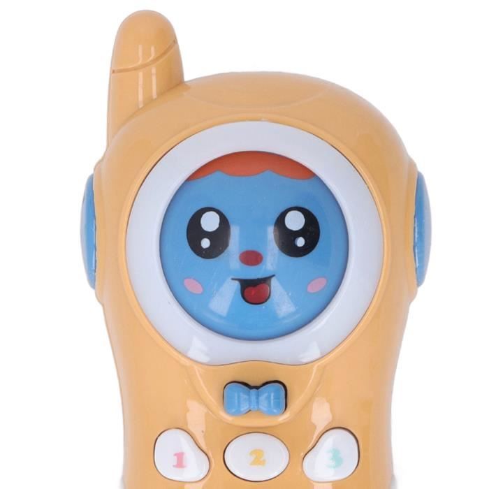 Cellulaire pour Enfants, Jouets en Plastique pour Téléphone Intelligent pour Enfants Écran Tactile Téléphone Bébé Éducatif Musique Jouet d'Apprentissage en Anglais pour Tout-Petits