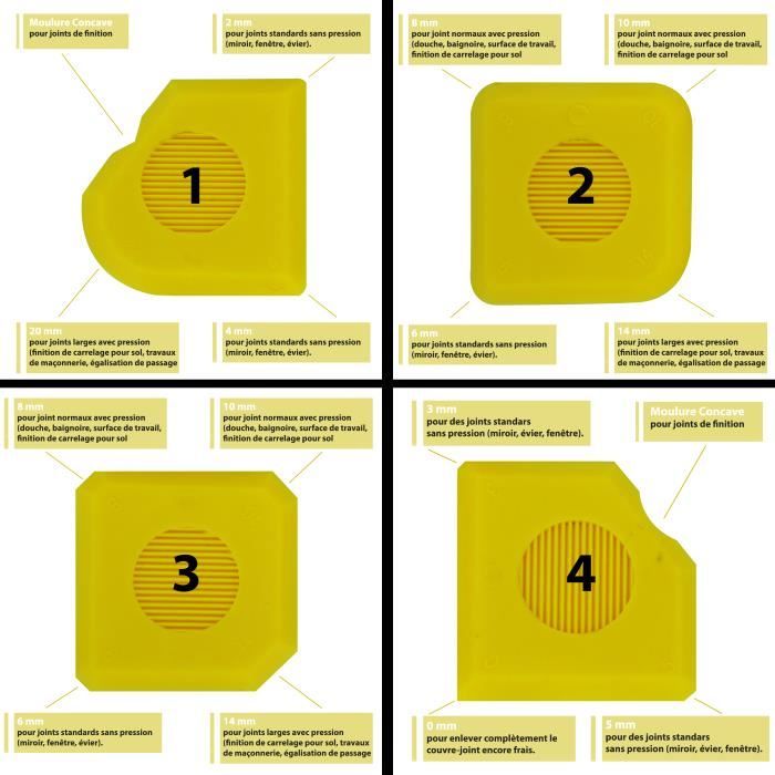 Lot De 12 Extracteurs En Silicone - Lisseur De Joints En Silicone