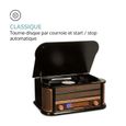 auna Belle Epoque 1908 Chaîne HiFi stéréo rétro complète avec platine vinyle USB , lecteur CD MP3 , tuner radio et K7 - Design bois-2