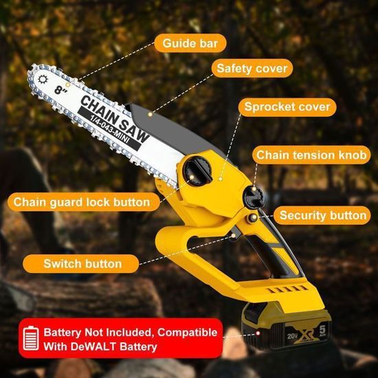 Sécateur électrique Sur Perche – Coupe Branches Jusqu’à 25 Mm, 2 Batteries, Télescopique 2,3 M – Puissant Et Silencieux