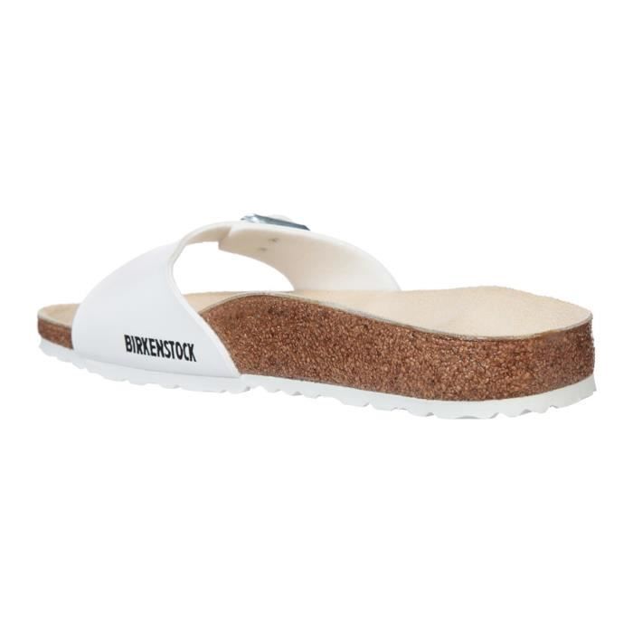 Mules Madrid Femme BIRKENSTOCK Blanc Birko-Flor Boucle en