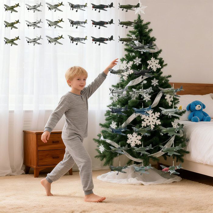 Calendrier De L'avent Avions Militaires - 24 Mini Avions De Chasse - Compte à Rebours Noël - Cadeau Collectionneur