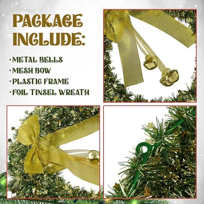 Couronne De Porte Noël Artificielle - Déco Festive Avec Baies Et Pommes De Pin