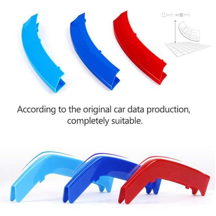 3 Bandes De Calandre Colorées Pour BMW X3 (2018-2021) - 7 Barres, ABS, Installation Clip Facile