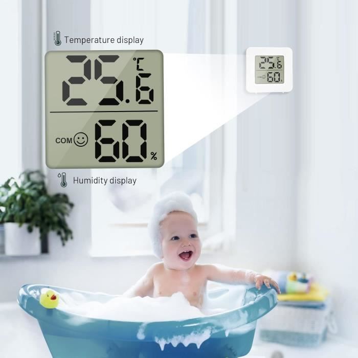 Hygrometre Interieur Jaune - Thermomètre Et Hygromètre Numérique LCD Mini, 1 Pièce Thermometre Interieur