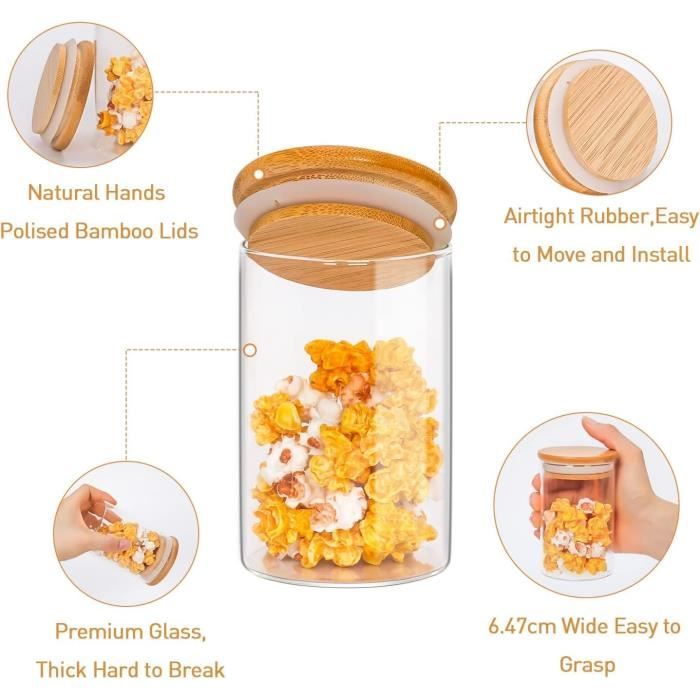 Pot à Épices En Verre Borosilicate 300 Ml Avec Couvercle Réglable 3 Orifices - Pour Sel, Poivre, Épices - Cuisine Et Table