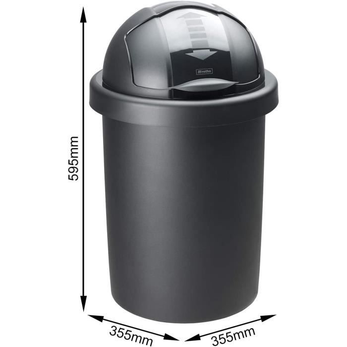 Poubelle De 11 L Avec Couvercle Et Pédale - En Plastique (Pp) - Sans