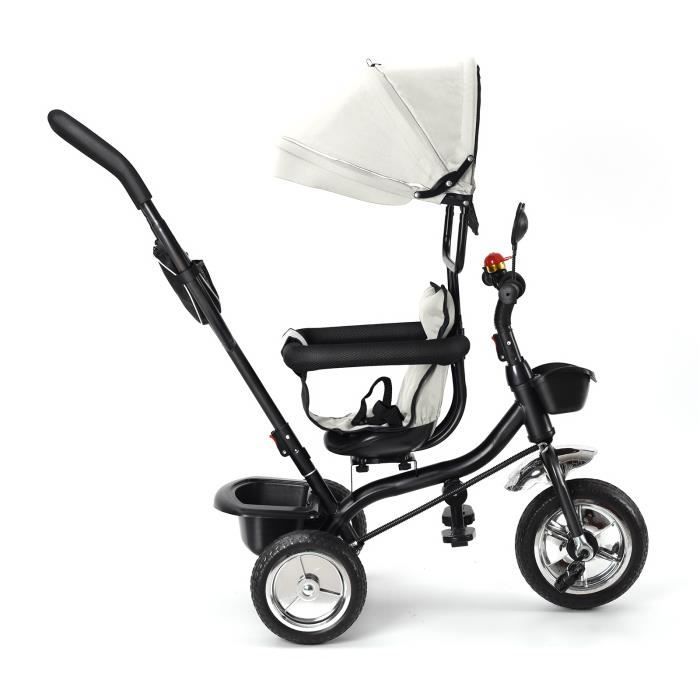 COSTWAY Tricycle Evolutif 4 en 1 avec Auvent Réglables, Garde-Corps COSTWAY Tricycle Evolutif 4 en 1 avec Auvent Réglables, Garde-Corps