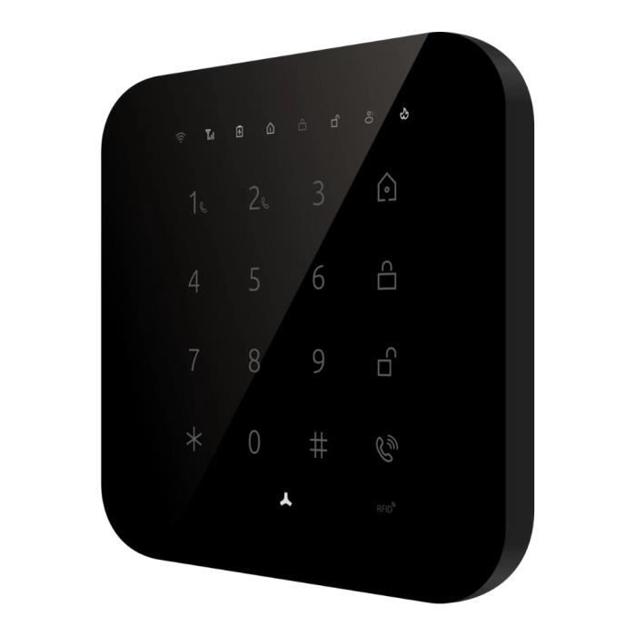 Kit Alarme maison connectée sans fil WIFI Box internet et GSM Futura noire  Smart Life - Lifebox - KIT6