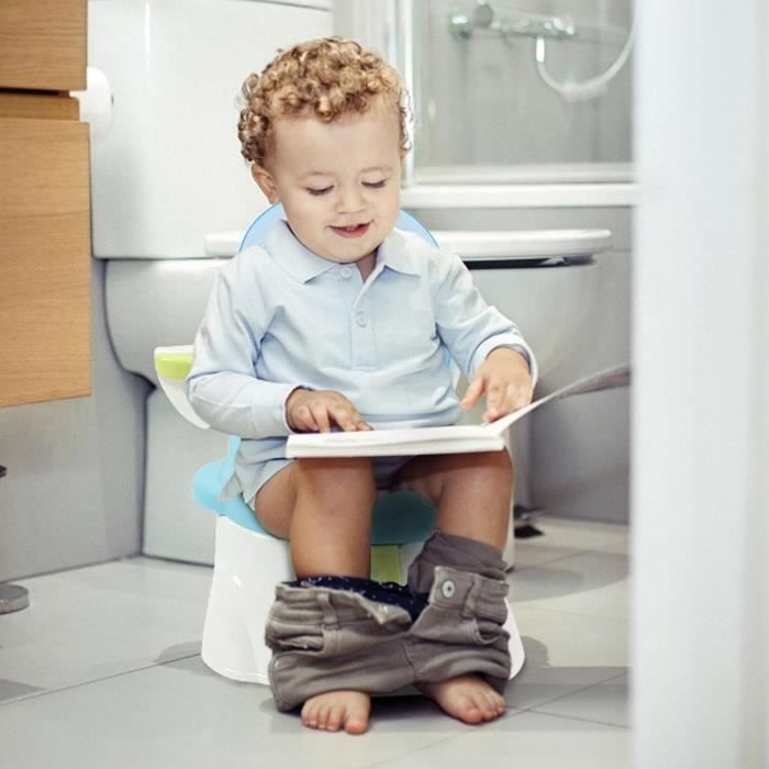 MagiDeal Urinoir Mural Enfant Garçon - Pot Pipi Debout Dinosaure Avec Roue Tournante, Bleu, Facile à Installer