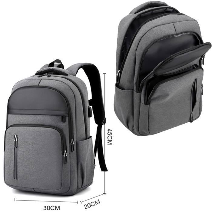 Sac À Dos Femme-Homme Simili Cuir Imperméable Grande Capacité Casual 28