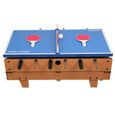 Table multi-jeux - NUO - Baby-foot, Billard, Ping Pong, Hockey - Mixte - Intérieur - Bois-3