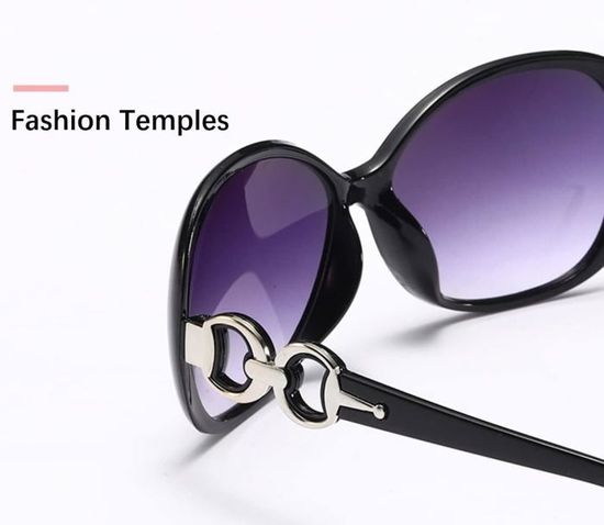 Lunettes De Soleil Femme BOUACOUA - Cadre Surdimensionné, Verres Polarisés UV400