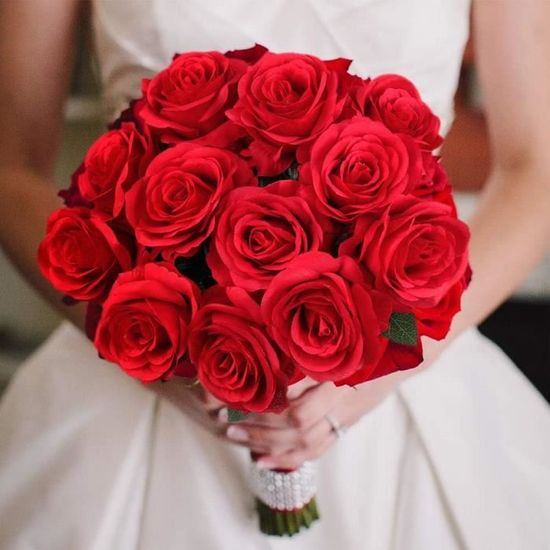 10/20 pièces paillettes Rose fleurs rouge Rose or artificielle Rose mousse fleur mariage mariée Bouquet décorations de fête maison fausse fleur  15