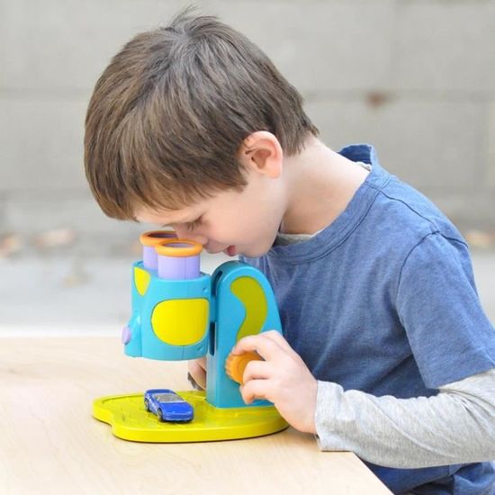 Microscope Premier âge GeoSafari Jr - Pour Enfants Dès 3 Ans - Double Oculaire, LED, Molette De Mise Au Point