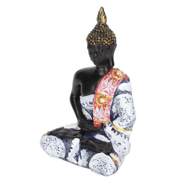 Statue De Bouddha En Résine Noir - Décoration Intérieure Paisible Et Harmonieuse