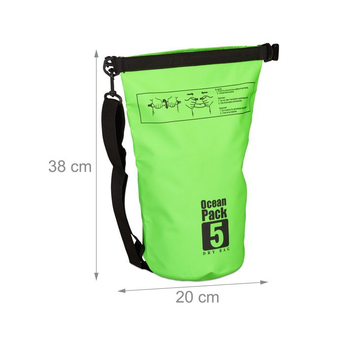 Sac Bandoulière Imperméable OCEAN PACK Sac Bandoulière étanche Ocean Pack 5 Litres - Pour Plage, Sport, Outdoor, Imperméable Sac étanche