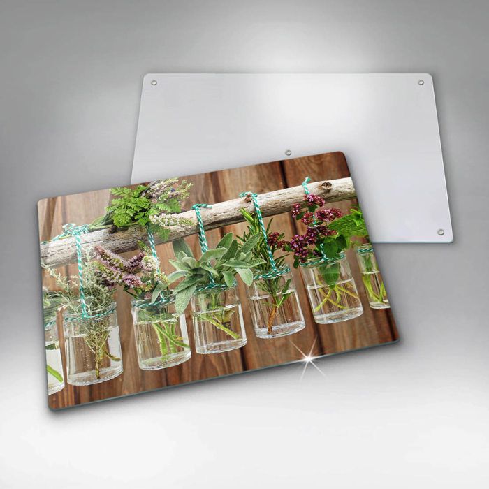Tulup Planche De Cuisine En Verre 60x52 - Roses Et