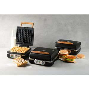 Appareil à croque monsieur, gaufrier 4 en 1, gaufre, panini, beignets